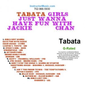 Tabata Girls Just Wanna Have Fun With Jackie Chan