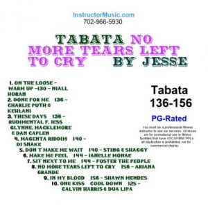Tabata No More Tears Left To Cry by Jesse